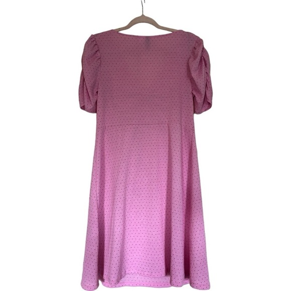 Divided Pink Polka Dot Dress Size Large - Picture 3 of 6